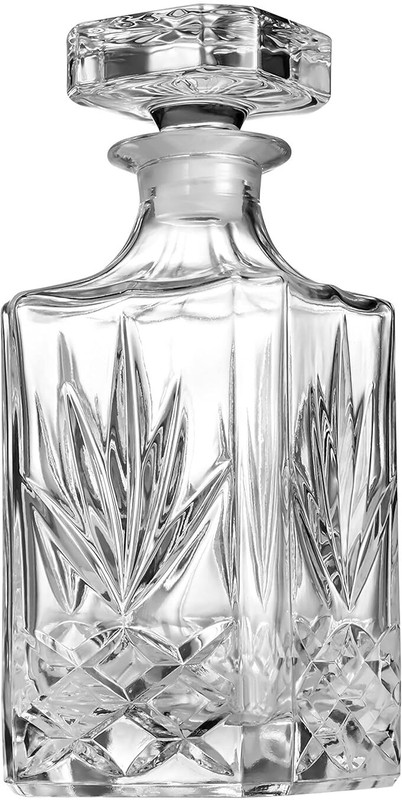 okechuku Whiskey Decanter with Glass Stopper Lead-Free Glass Decanter(Glass, 25 oz)