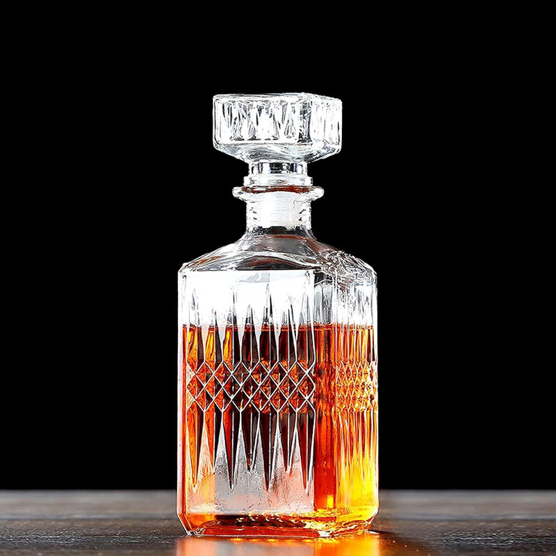 jago SQUARE DECANTERC_123 SOFTDRINK AND WHISKEY Decanter(Glass, 1000 oz)