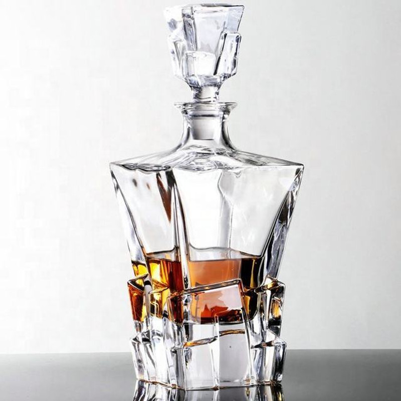 JOSSYFY Elegant Glass Serving Bottle with Stopper Home, Dining Table, Parties, Gifting Decanter(Glass, 33.81 oz)