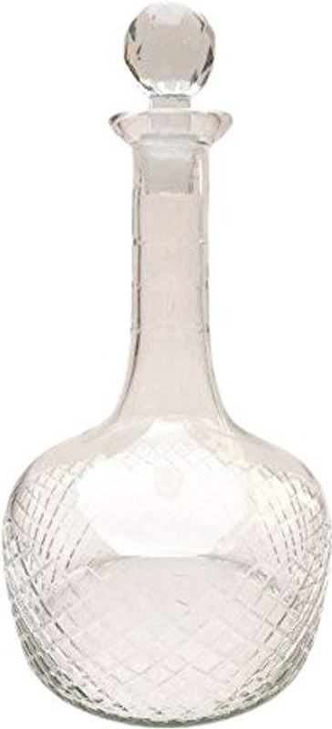 shobhana enterprises Crystal Clear Glass Antique Wine Decanter For Liquor - Size 8x8x21(cm), 500ml Whiskey, Vodka, Wine, Liquor Decanter(Glass, 33.89 oz)