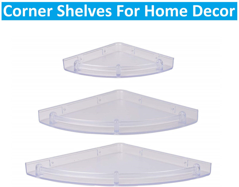 SINAL Set of 3 Unbreakable Crystal Clear Corner (CS4) Decanter(Plastic, 1 oz)
