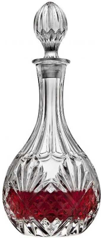 SHIVAANGAN Crystal Glass Decanter Bottle Whiskey, Scotch, Bourbon, Wine, Liquor Decanter(Glass, 33.81 oz)