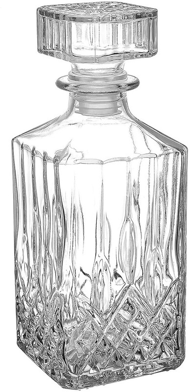 IndusBay Elegant Whisky Decanter with Lid Wine Scotch Jug Pitcher 750 ML Whisky, Vodka, Wine Decanter(Glass, 25 oz)