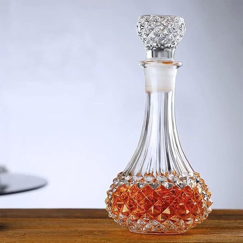 Red-Rubby European Style Glass Container for Alcohol, Liquor, Whisky, Vodka whiskey, wine Decanter(Glass, 33 oz)