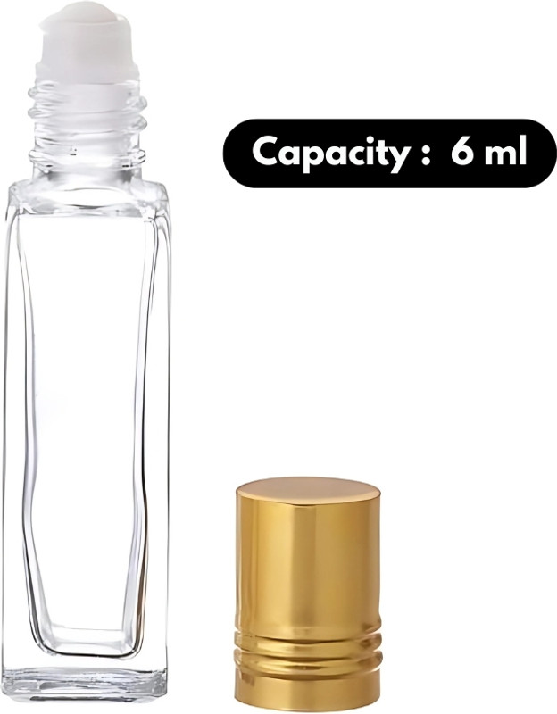 Avito Empty 6 ML Perfume Refill Glass Bottle (Pack1) Lip Balm, Perfume Oil, Fragrance Oil, Multi Purpose Decanter(Glass, 0.2 oz)