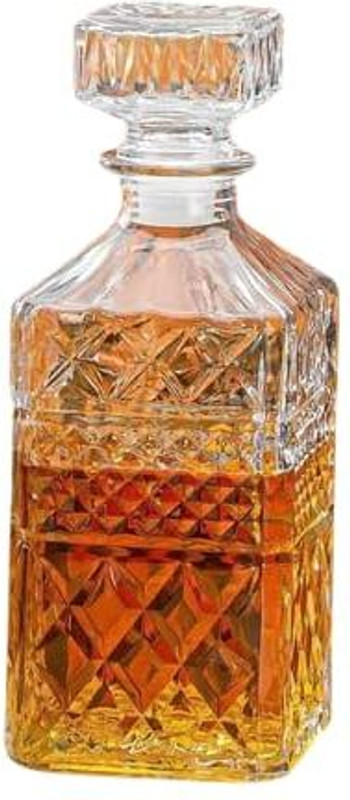 Himannhome Diamond Square Glass Decanter Decanter(Glass, 1000 oz)
