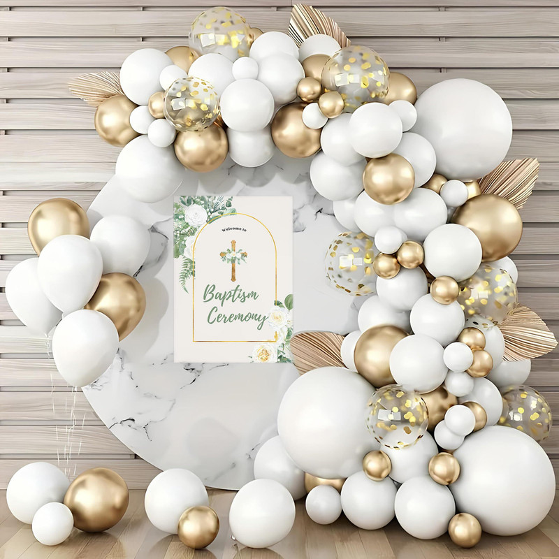 specialyou.in Multicolor Baptism Decoration, Balloon Decoration Kit, Wall Poster, Baby Welcome Decoration