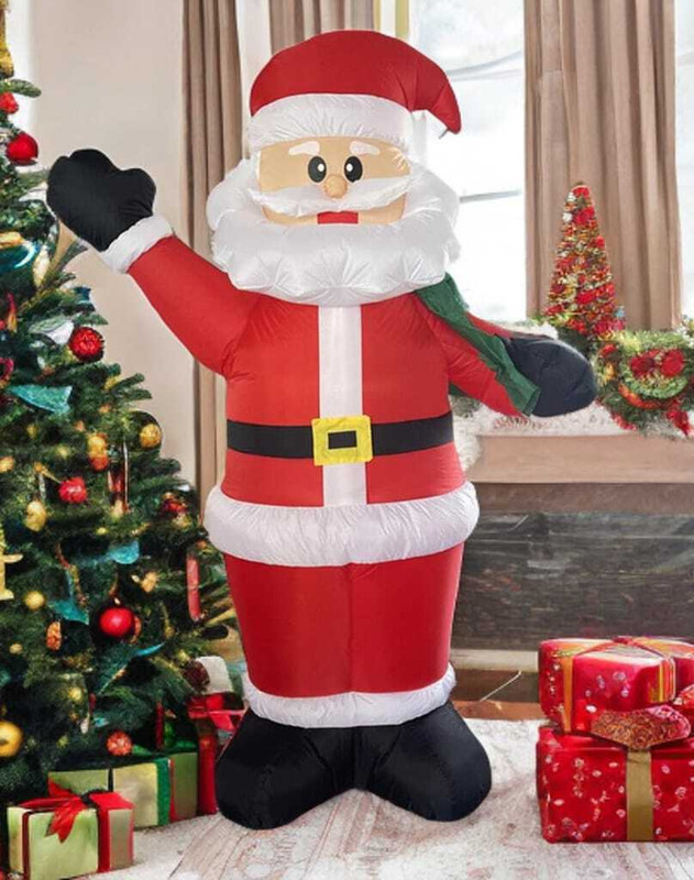 Glamezone Multicolor Big Electrical Ballon Santa Claus 5 Feet