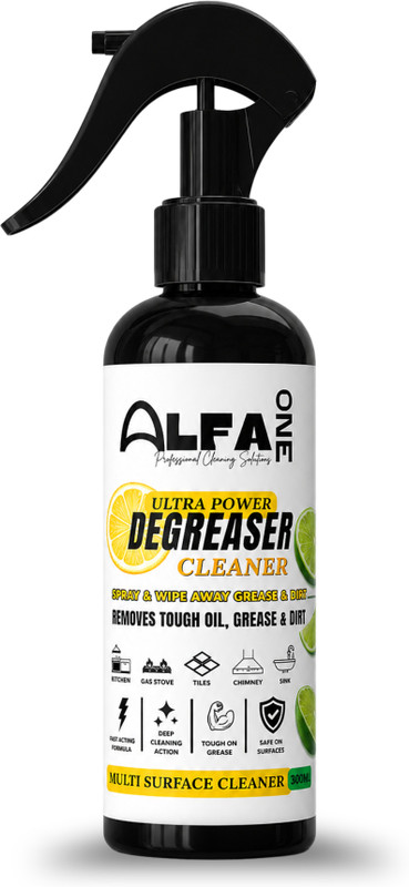 Alfa Ultra Power Degreaser Cleaner | Kitchen Oil & Grease Remover Degreasing Spray(300 ml)