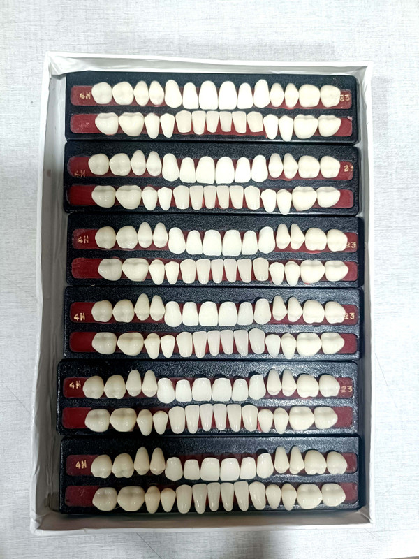 pyrax Dental Acrylic Teeth Kit Sets Shade Of Teeth A2 Dental Elevator