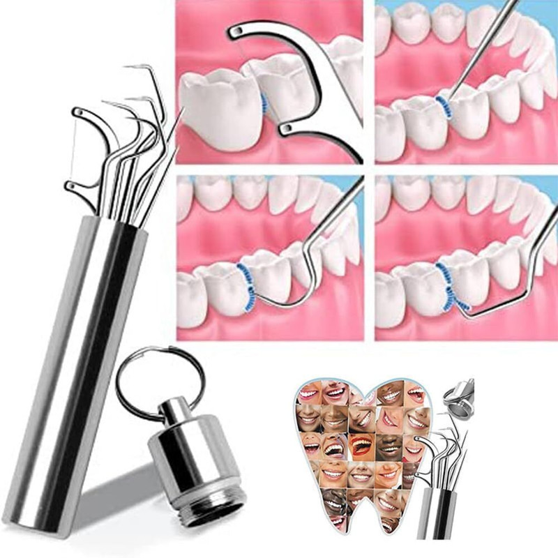 NEWSPARSH Tiya Teeth cleaner portable 7 pieces toothpicks pocket set(Pack of 7)