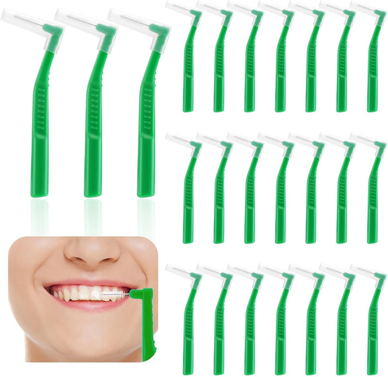 lais enterprises 10 PCS L-Shaped Interdental Brush multicolour(Pack of 10)