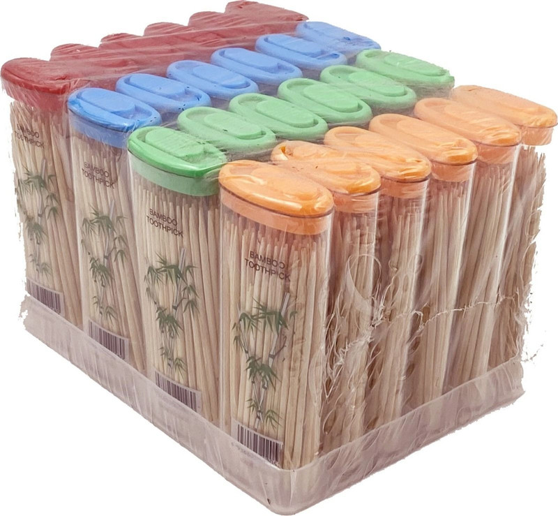 HYRA Natural Bamboo Toothpick Tools for Home Restaurant Hote Products 1600 Pcs(Pack of 20)