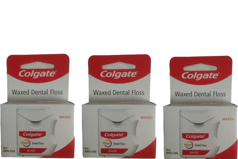 Colgate Total Waxed Dental Floss 3x50M (Pack of 3, 50M each) (Pack of 3)