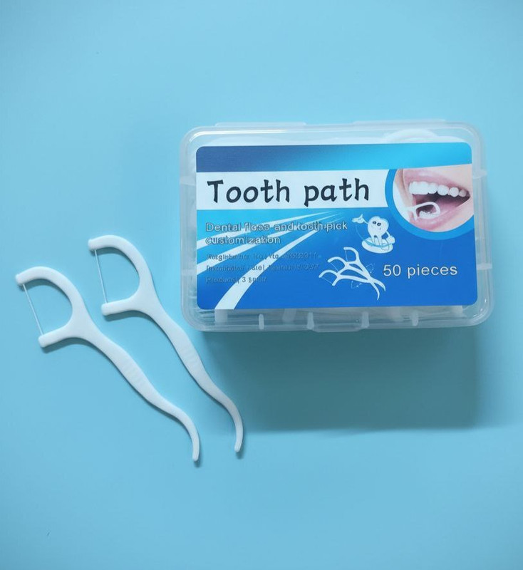 ZORIADA 50pcs Tooth Cleaning Dental Floss Pick Tooth picks Suparb for Clean Teeth(Pack of 50)