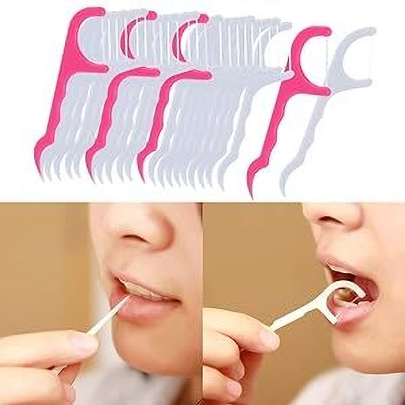 RAVARIYA Dental Tooth Pick Flossers Toothpick Cleaners (pack of 1-20 Pcs)