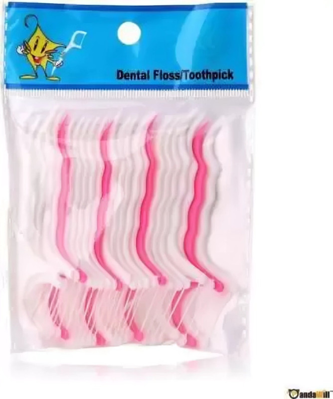 Elecsera 20 Pcs Oral Teeth Clean Floss Thread Dental Nylon Wire Plastic Tooth Picks(Pack of 20)