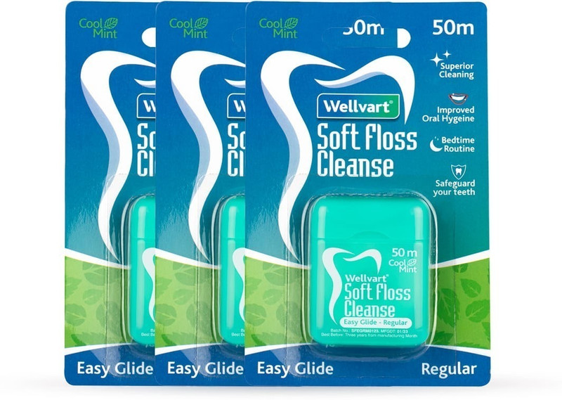 Wellvart Soft Floss Cleanse Cool Mint(5000 cm)