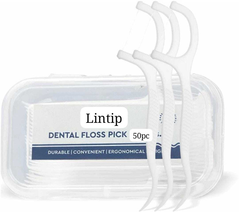 lintip Dental Floss Picks with Handle | Easy & Comfortable Oral Care(16 cm)