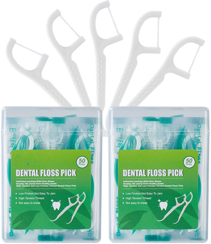Puedo 100 Counts Dental Flossers,Floss Sticks(Pack of 100)