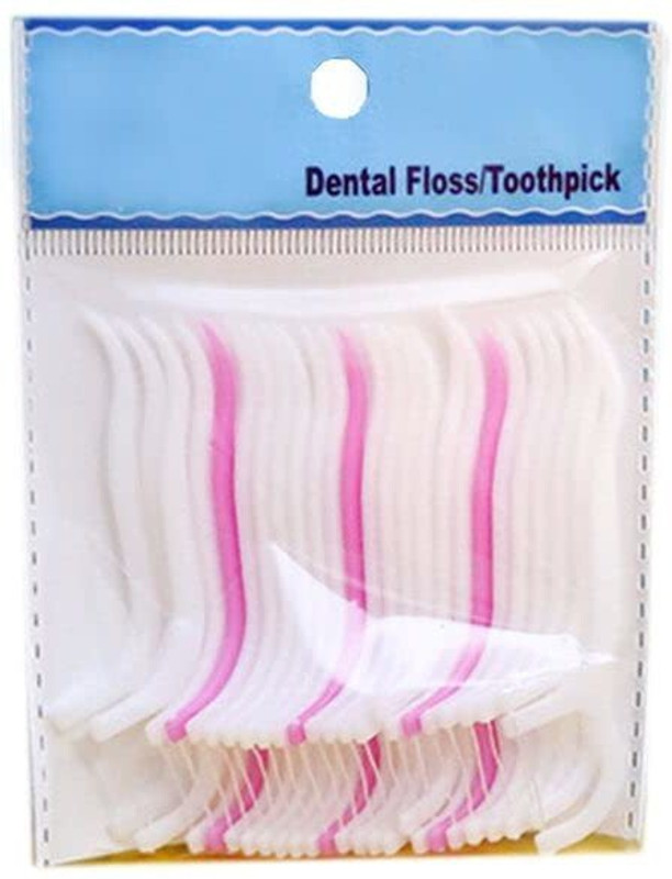 shubhcollection Plastic Tooth Cleaning Stick Dental Floss For Fresh Breath and Healthy Gums(7.6 cm, Pack of 60)