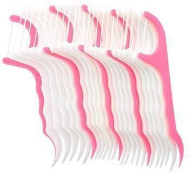 Dentsure Floss Picks Dental Floss Sticks Plaque Remover Oral Care Tool pack of 50pcs(7.1 cm, Pack of 50)