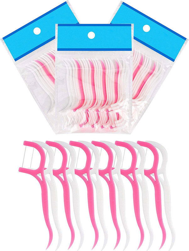 QGS 2in1 60Pcs Dental Floss Toothpicks Medical Oral Gum Teeth Cleaner Toothpick Set(7.6 cm, Pack of 3)