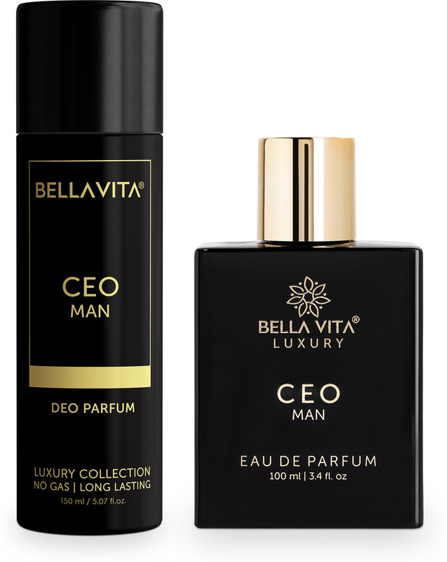 BELLAVITA CEO Men Deodorant & Perfume Combo || Tonka & Agarwood|| Long Lasting Fragrance Deodorant Spray - For Men(250 ml, Pack of 2)