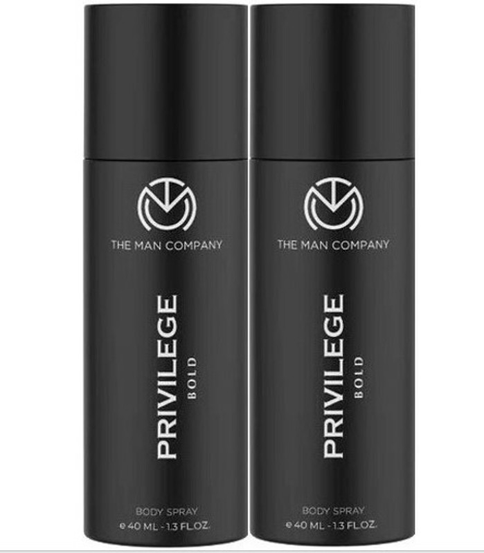 THE MAN COMPANY Privilege Bold Premium Long-Lasting Deodorant Spray – For Men (80 ml, Pack of 2)
