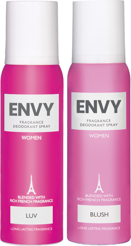 Envy Blush & Luv Long-Lasting Deodorant Spray - For Women(280 ml, Pack of 2)