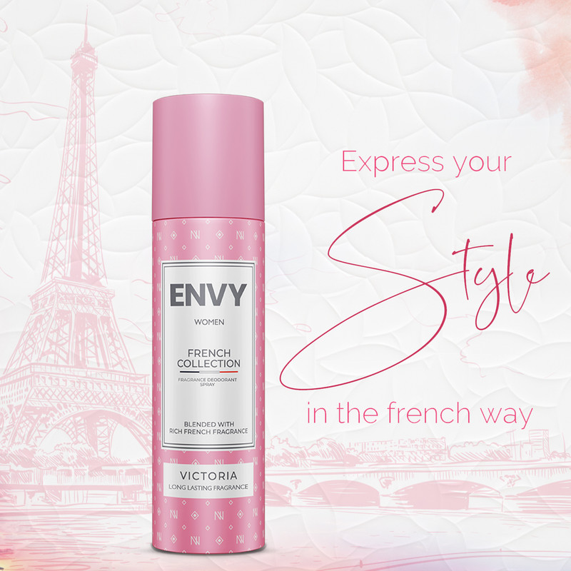 Envy Victoria French-Collection Perfume Deodorant Spray - For Women(120 ml)