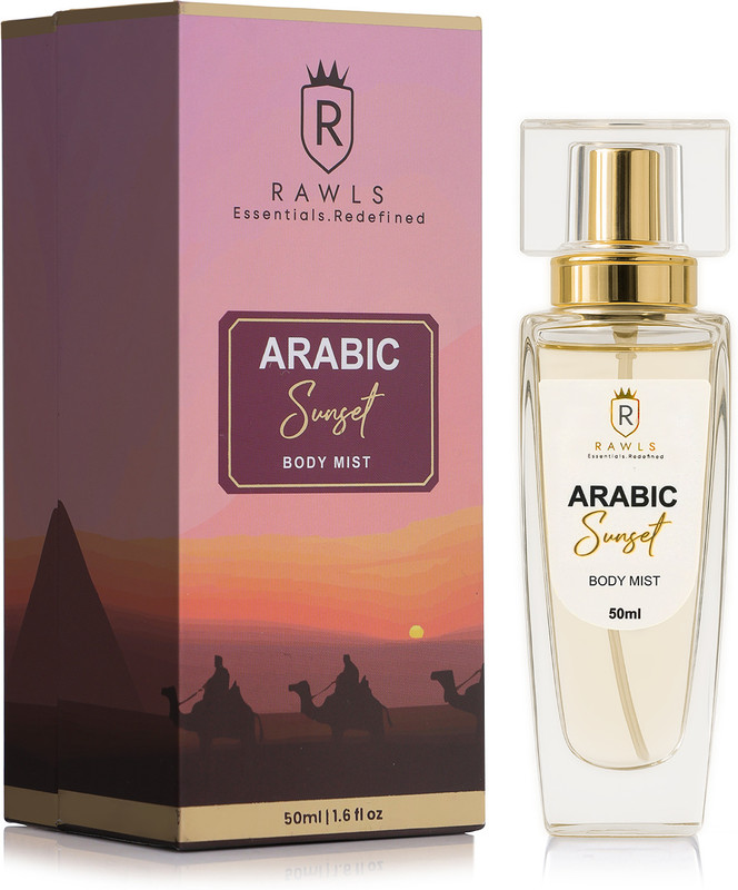 RAWLS Arabic Sunset Body Mist - Jasmine absolute, Orange, Vanilla and Sandalwood Body Mist - For Men & Women(50 ml)