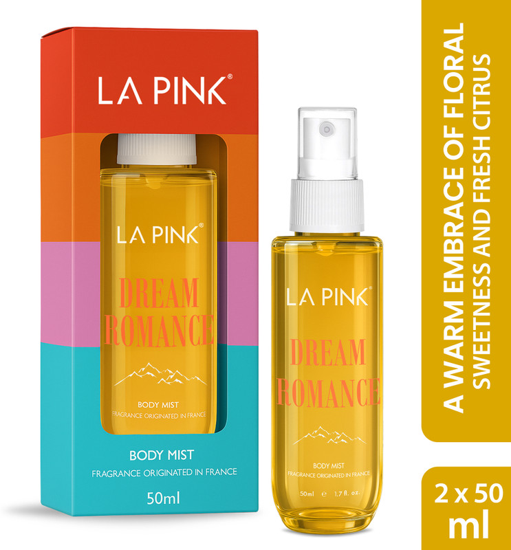 La Pink Dream Romance Perfume Body Mist White Floral & Honey Scent | Long Lasting Body Mist  -  For Men & Women(50 ml, Pack of 2)
