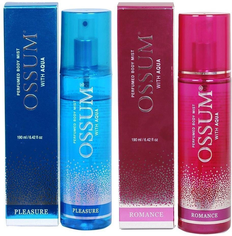 OSSUM Body Mist Pleasure + ROMANCE Body Mist Body Mist  -  For Men & Women(280 ml, Pack of 2)
