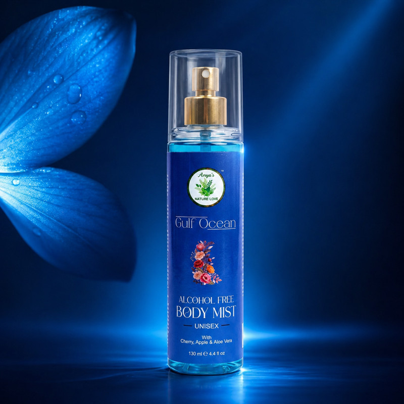 Arryas Nature Love Gulf Ocean Alcohol Free Body Mist Unisex with Cherry, Apple & Aloe Vera Body Mist - For Men & Women(130 ml)