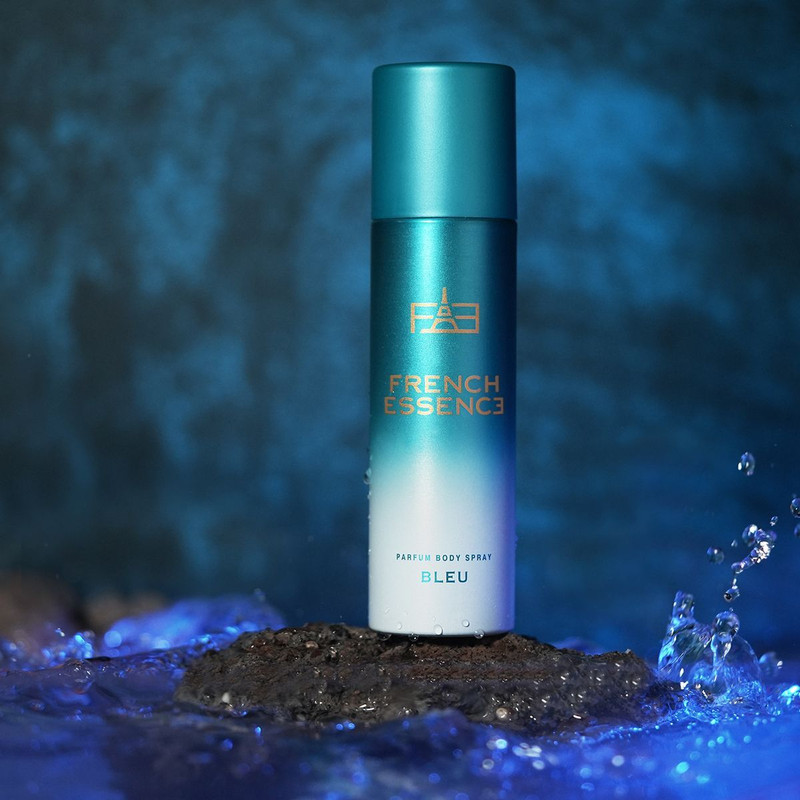 FRENCH ESSENCE Bleu No Gas Long Lasting Fragrance Deodorant Spray - For Men(120 ml)