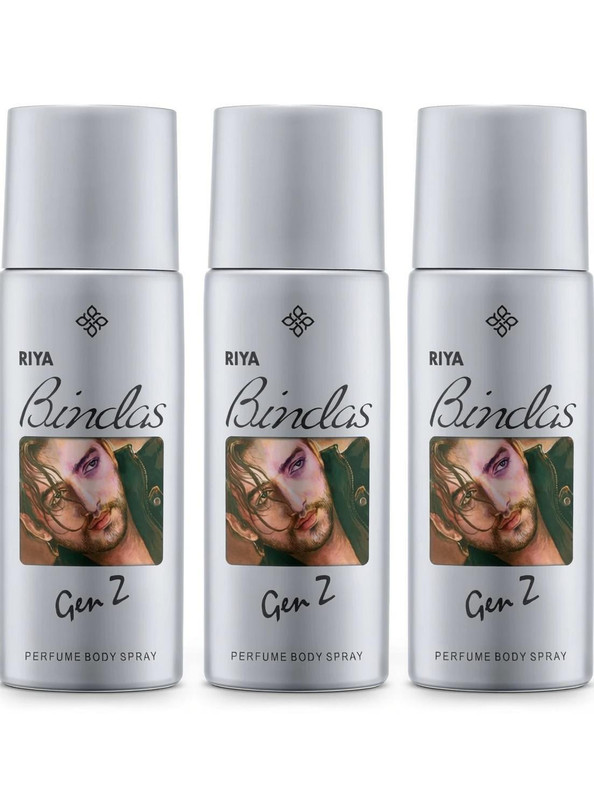 RIYA BINDAS Grey Deodorant |150 ML Each Deo | Body Spray For Men - Pack of 3 Deodorant Spray  -  For Men(450 ml, Pack of 3)