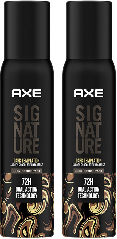 AXE SIGNATURE Dark Temptation Deodorant No Gas Body Perfume Deodorant Spray  -  For Men(400 ml, Pack of 2)
