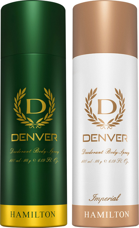 DENVER Hamilton & Imperial Combo Deodorant Spray - For Men(360 ml, Pack of 2)