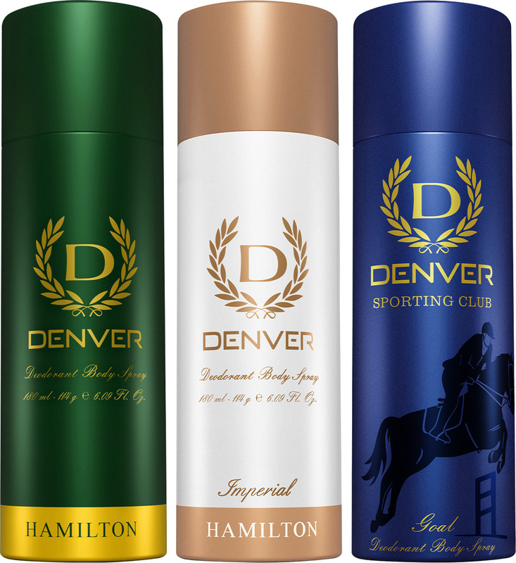 DENVER Hamilton, Imperial & Goal Body Spray - For Men(540 ml, Pack of 3)