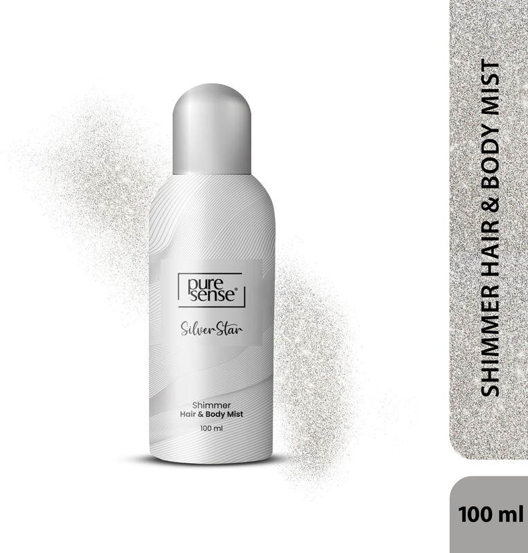 PureSense Silver Star All Day Hair and Long Lasting Fragrance Shimmer Body Mist  -  For Women(100 ml)