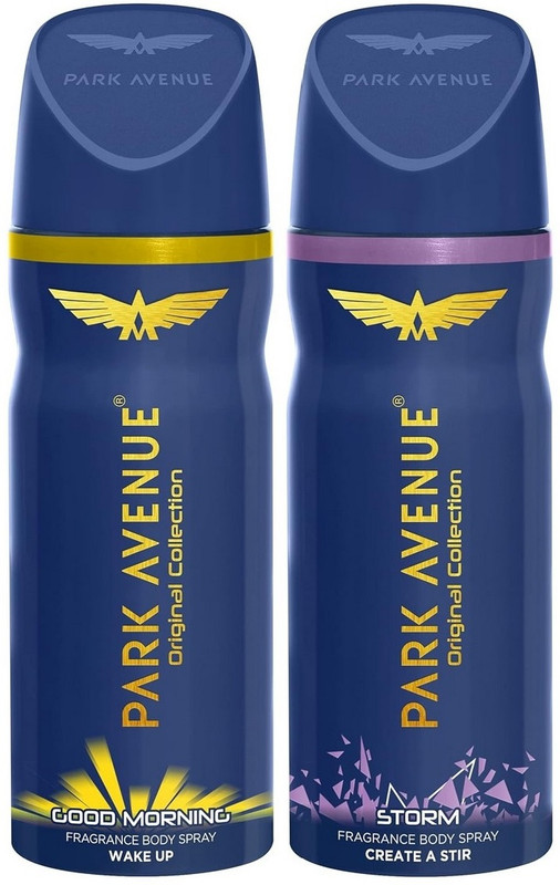 PARK AVENUE GOOD MORNING , STORM FRAGRANCE BODY SPRAY ,150 ML EACH ,PACK OF 2 Body Spray - For Men & Women(300 ml, Pack of 2)