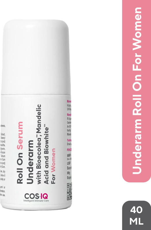 Cos-IQ Brightening Underarm Roll On Serum for Sensitive Skin, Exfoliates Underarm Deodorant Roll-on - For Women(40 ml)