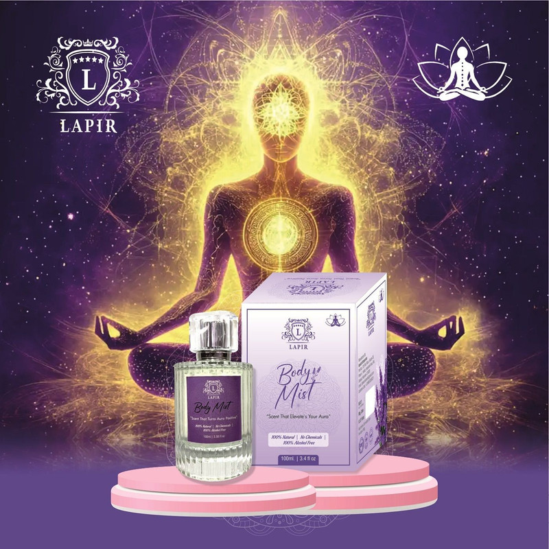 LAPIR Aura Elevating Body Mist| 100% Natural | Wellness Mist & Long Lasting Spiritual Body Mist - For Men & Women(100 ml)