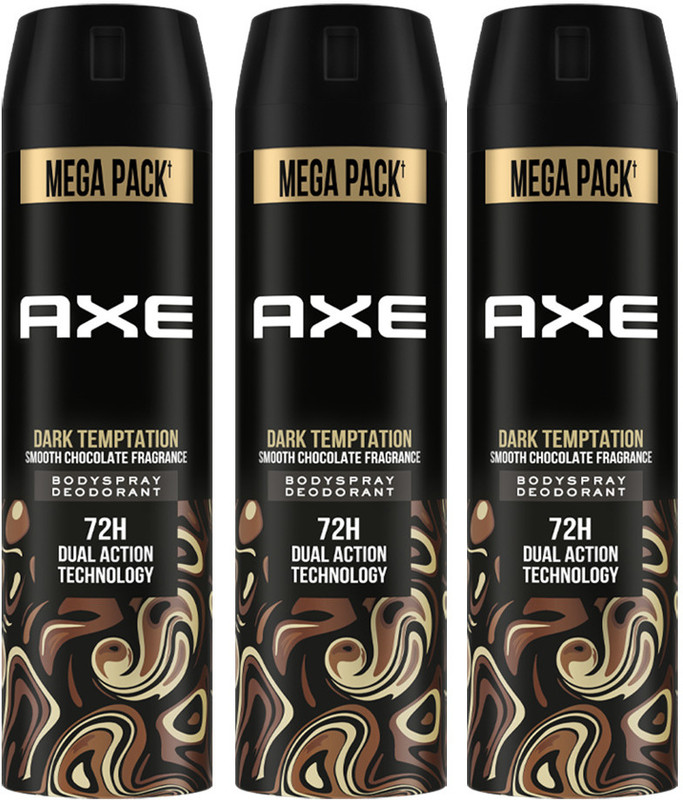AXE Dark_Temptation Deodorant Spray  -  For Men(645 ml, Pack of 3)