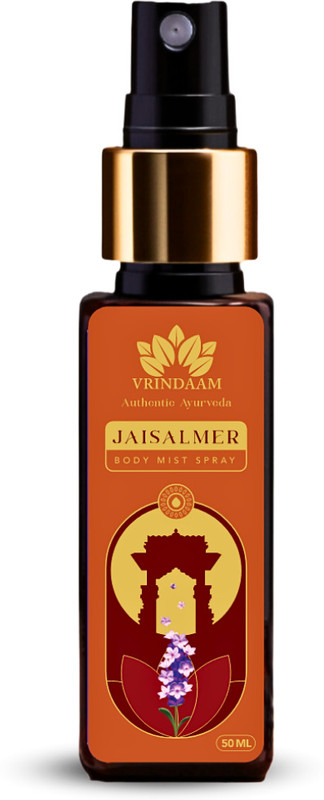 Vrindaam Jaisalmer 100% Authentic Ayurvedic Body Mist|Lavender & Bergamot Essential Oils| Body Mist  -  For Men & Women(50 ml)