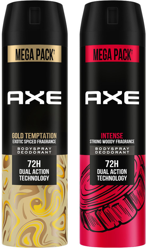 AXE Gold Temptation and Intense Deodorant Spray - For Men(430 ml, Pack of 2)