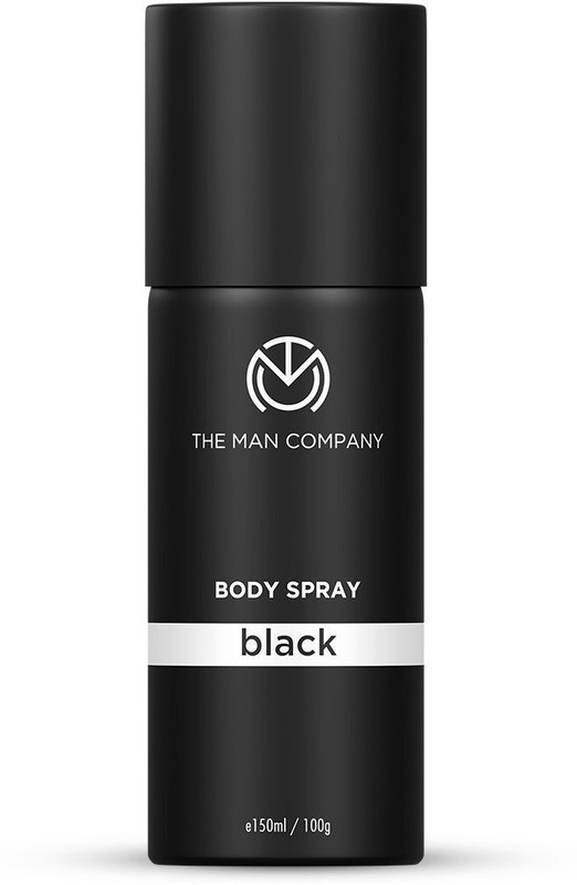 THE MAN COMPANY Black Body Spray | Instant Freshness | 150ml Body Spray - For Men(150 ml)