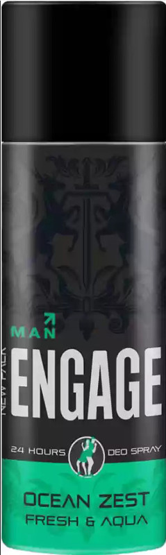 Engage Ocean Zest, Citrus and Aquatic, Skin Friendly Deodorant Spray - For Men(150 ml)