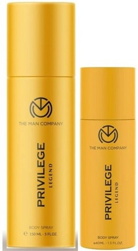 THE MAN COMPANY Privilege Legend 150ml & Free 40ml Privilege Legend Deodorant Spray – For Men (190 ml, Pack of 2)